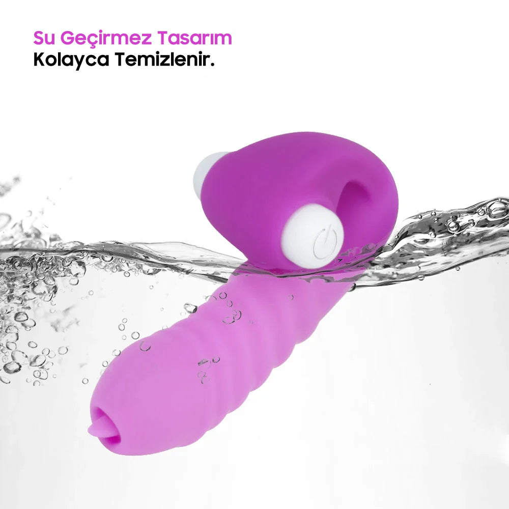 Erotikcim - Parmak Vibratör - Eğlence içinizde - Anal ve Vajina Kullanımlı - Haz Halkaları - G ve Clitoral Zevk - Kırmızı