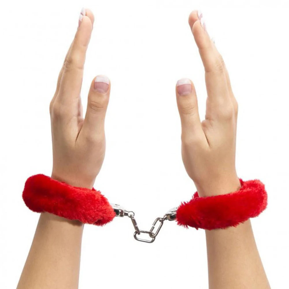 Erotikcim - Tüylü Kelepçe, Fantezi Kelepçesi, Metal Anahtarlı Kelepçe