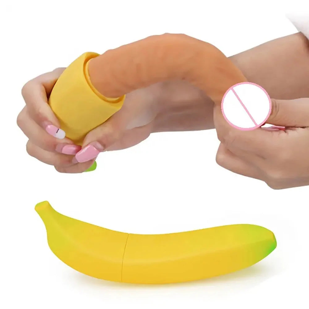 Erotikcim - Muz Vibratör, Muz Figürlü Vibratör - 7 Çeşit Titreşim Modları - Muhteşem Haz