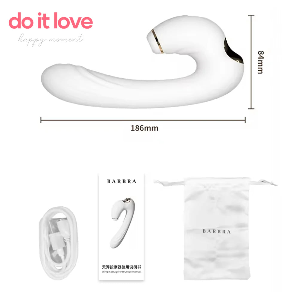 Erotikcim - 3 Mod Klitoris Emme Simülatörü - 7 Güçlü Titreşim Modu - Su Geçirmez Vibratör - Saklama Kesesi Hediye