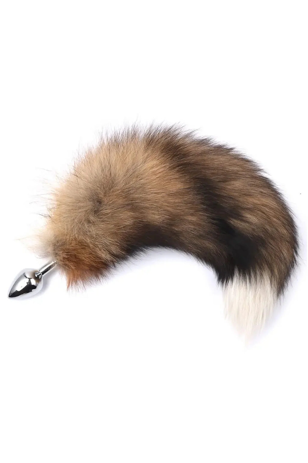 Erotikcim - Çelik Anal Plug Tıkaç- Tilki Kuyruğu - Fantezi Tıkaç - 44cm Kuyruk 28mm Tıkaç