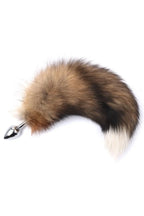 Erotikcim - Çelik Anal Plug Tıkaç- Tilki Kuyruğu - Fantezi Tıkaç - 44cm Kuyruk 28mm Tıkaç