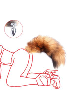 Erotikcim - Çelik Anal Plug Tıkaç- Tilki Kuyruğu - Fantezi Tıkaç - 44cm Kuyruk 28mm Tıkaç