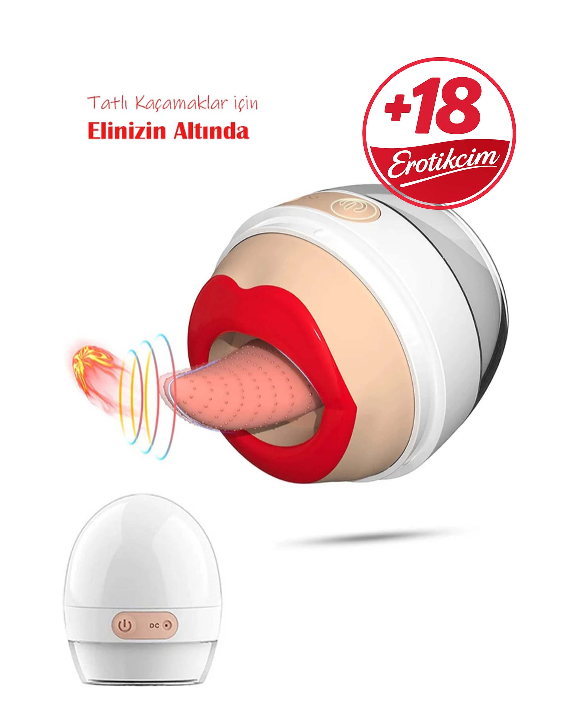 Erotikcim - Küçük Hınzır Dönerek Yalama ve Titreşim Vibratör Mastürbatör