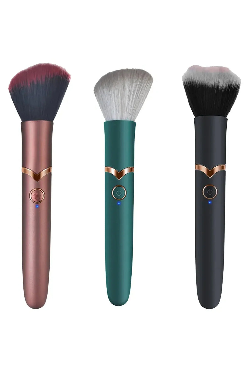 Erotikcim - Gizli Arkadaş - Makyaj Fırçası Vibratör - Makyaj Tazelerken Zevk Alın - Bronz