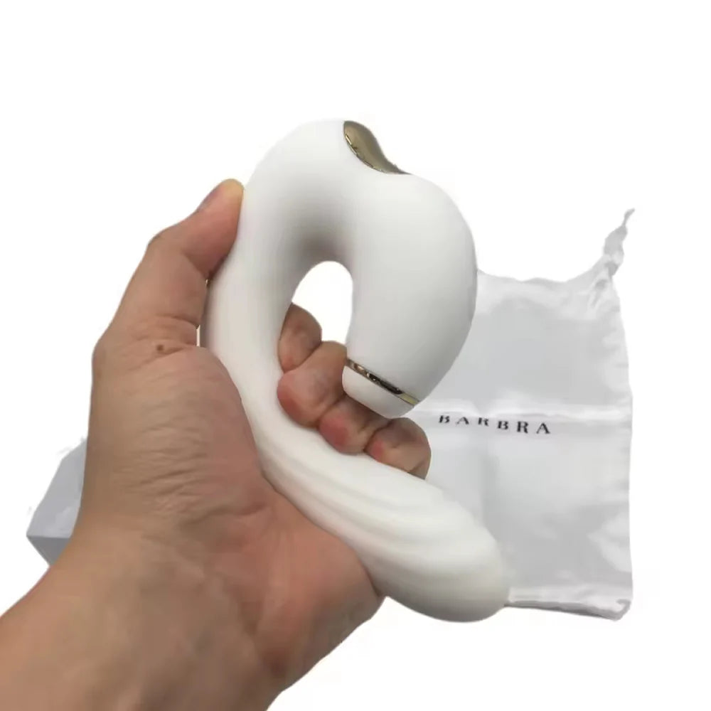 Erotikcim - 3 Mod Klitoris Emme Simülatörü - 7 Güçlü Titreşim Modu - Su Geçirmez Vibratör - Saklama Kesesi Hediye