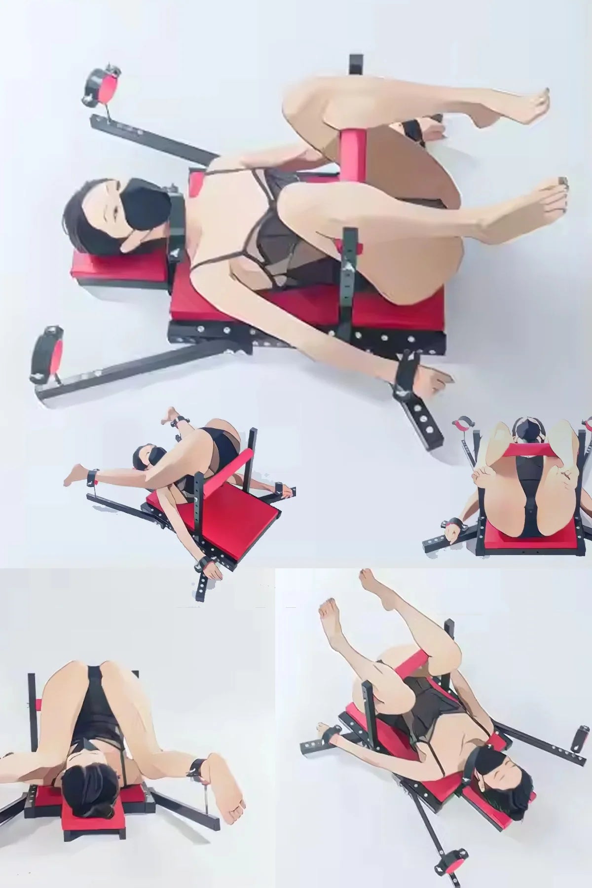 Erotikcim - Seks Pozisyon Yatağı – Aşk Yatağı Zevk – Ayarlanabilir Metal Esaret Yatağı - BDSM