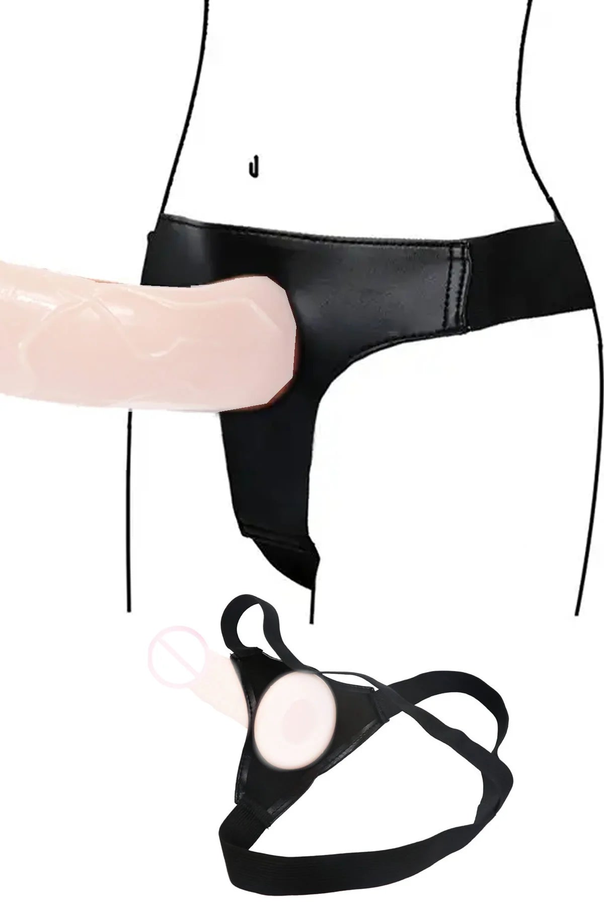 Erotikcim - SM Belden Bağlamalı Kemeri - Dildo Kemeri