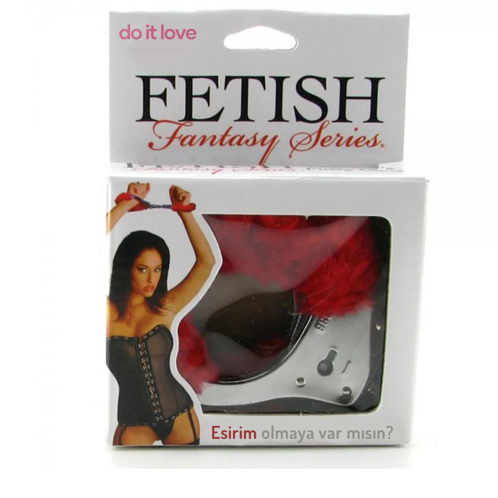 Erotikcim - Tüylü Kelepçe, Fantezi Kelepçesi, Metal Anahtarlı Kelepçe