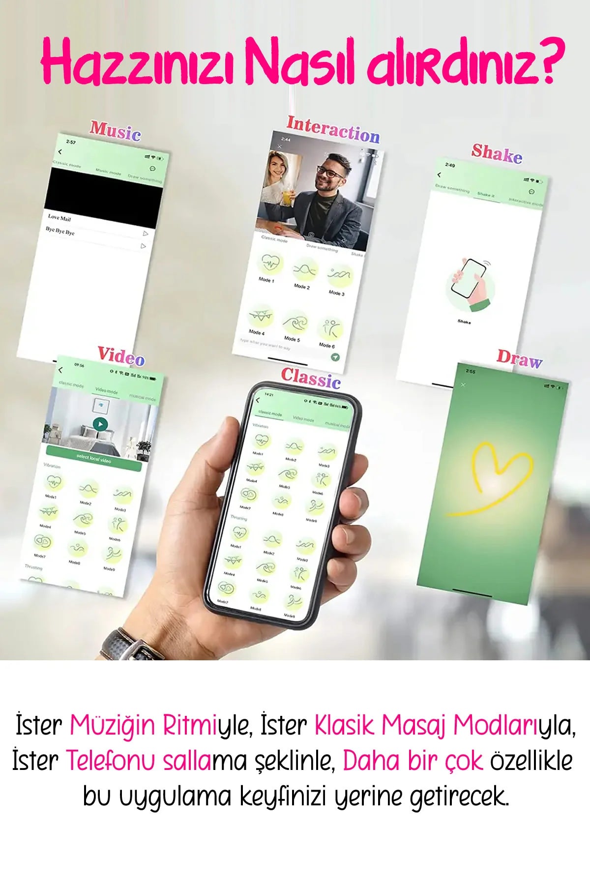 Erotikcim - Telefon Uygulaması ile Kontrol edilen Şarjlı Akıllı Vibratör - Uzun Mesafeli İlişki