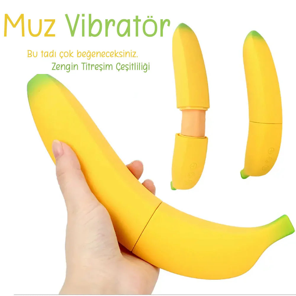 Erotikcim - Muz Vibratör, Muz Figürlü Vibratör - 7 Çeşit Titreşim Modları - Muhteşem Haz