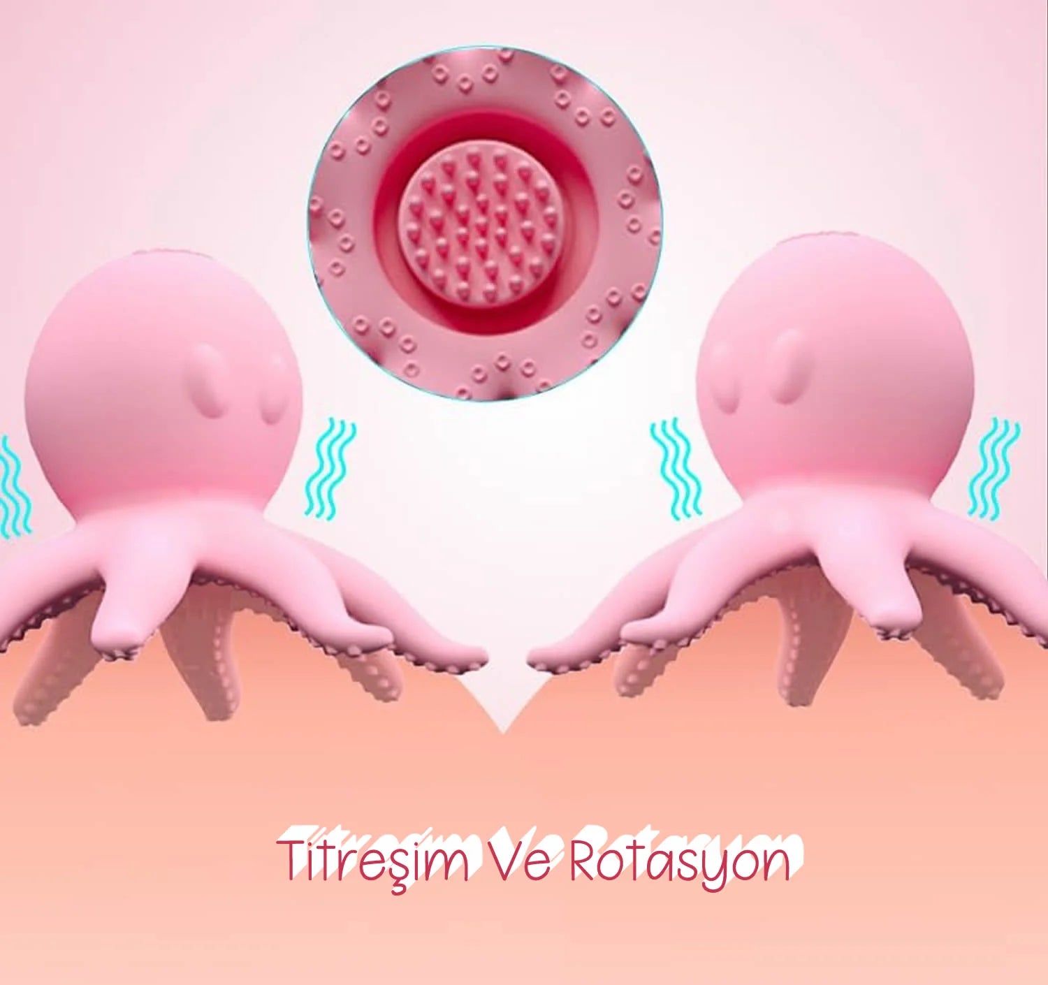 Erotikcim - Zevk Ahtapotu Meme / Göğüs Emme, Titreşim - 1 Adet