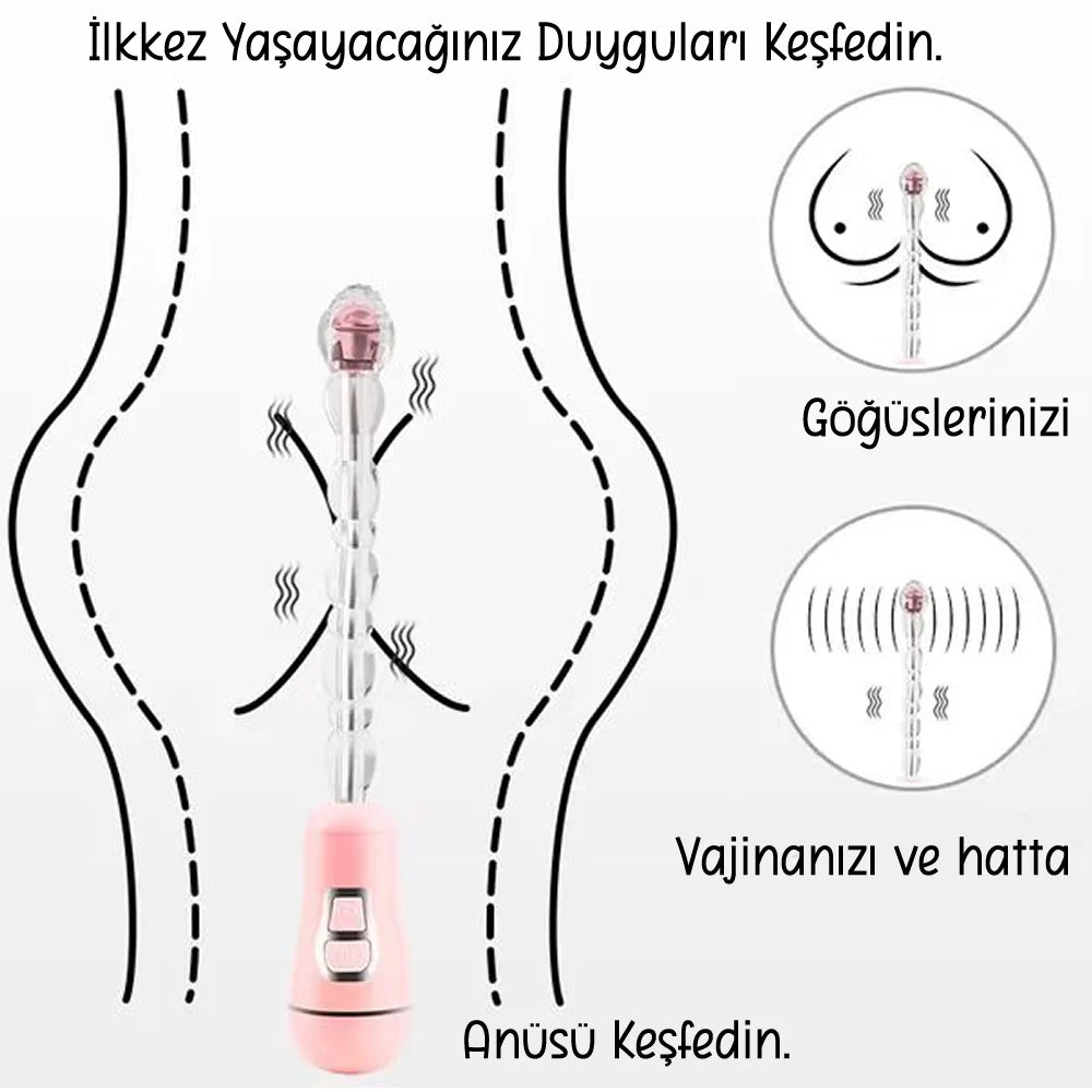 Erotikcim - Silikon Boğumlu Anal Vibratör - Güçlü Titreşim Modları - Derinliklerinizi Keşfedin