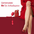 Erotikcim - Sonsuz Zevk Gül Vibratör – İleri Geri Hareket, Titreşim ve Yalama