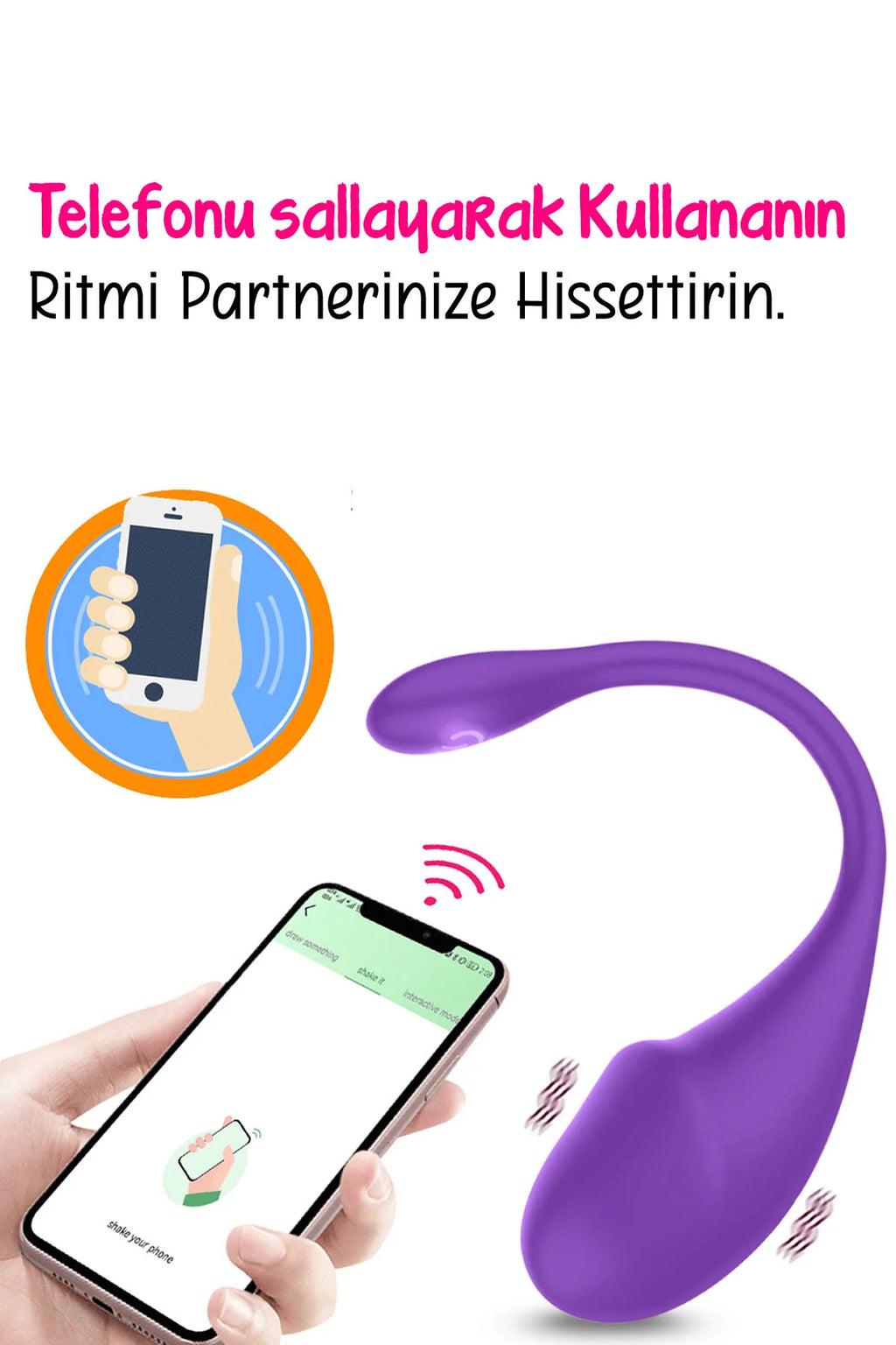 Erotikcim - Telefon Uygulaması ile Kontrol edilen Şarjlı Akıllı Vibratör - Uzun Mesafeli İlişki
