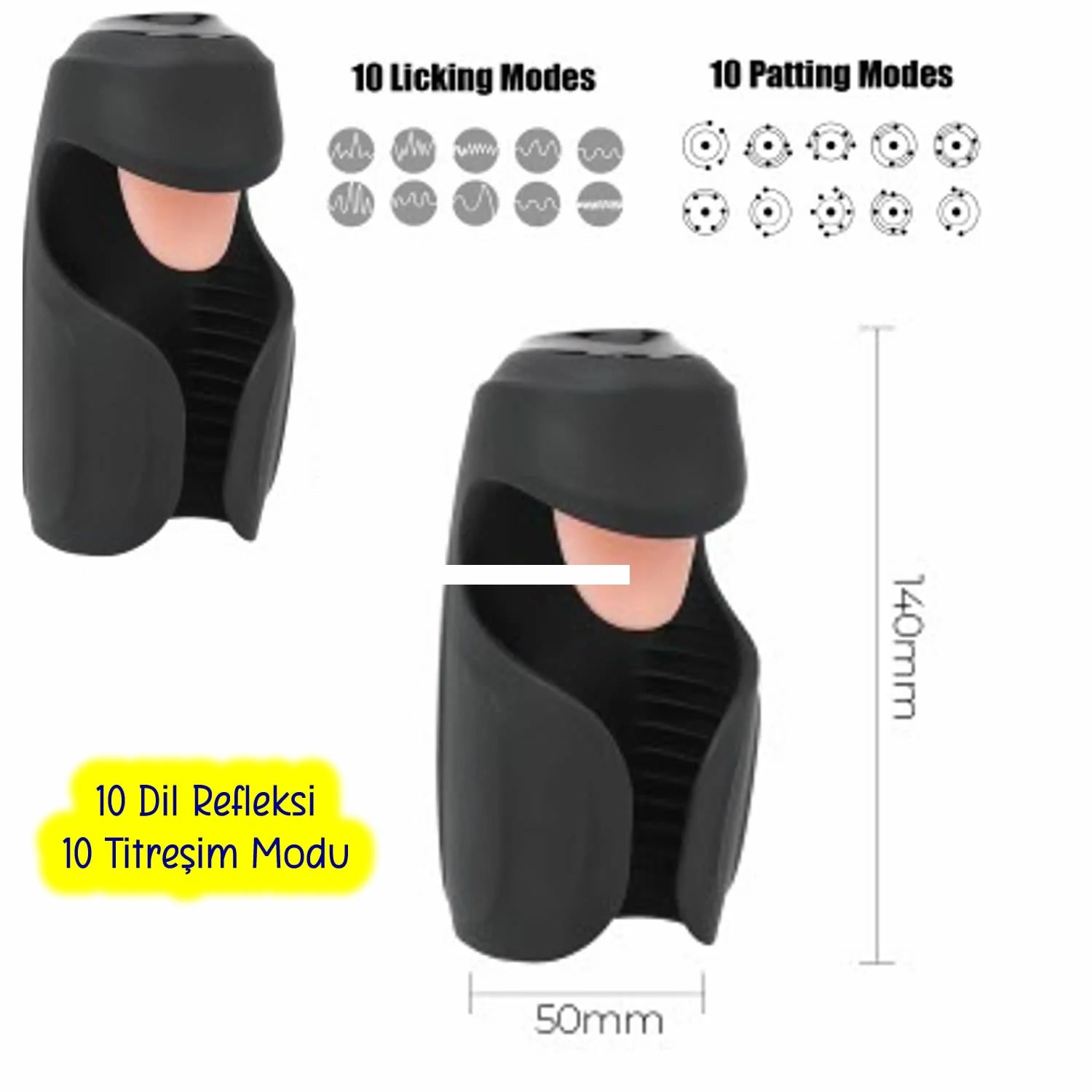 Erotikcim – Azgın Afrodit Dilli Penis Vibratörü - Titreşim ve Yalama