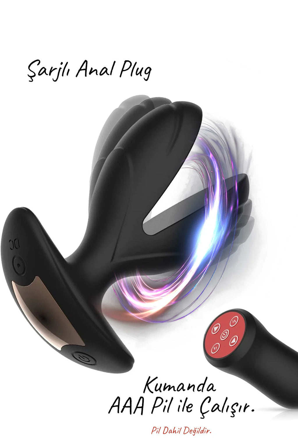 Erotikcim - Aşk Acısı - Elektro Şoklu Anal Plug - Uzaktan Kumandalı - Elektro Şok Anal Tıkaç