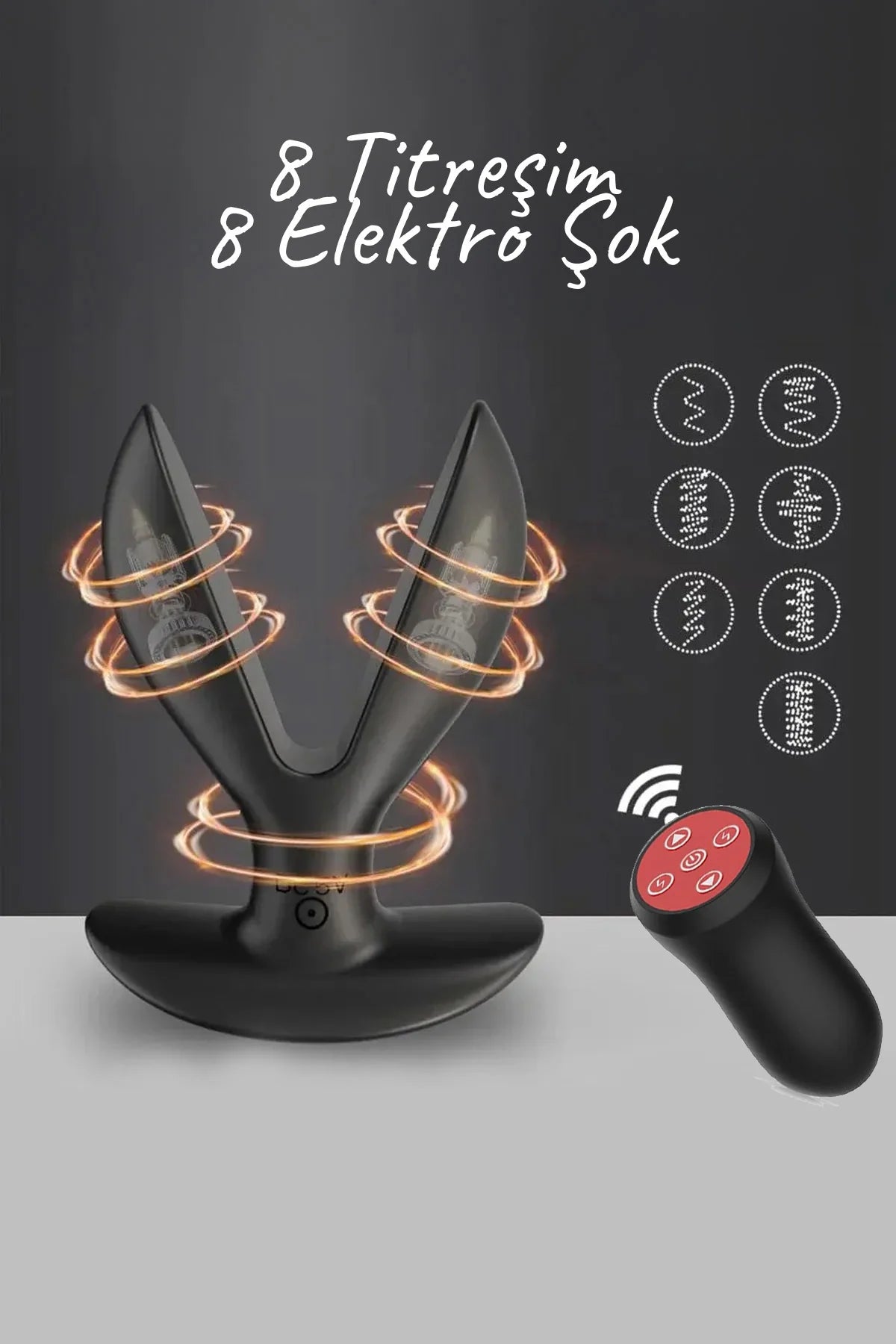 Erotikcim - Aşk Acısı - Elektro Şoklu Anal Plug - Uzaktan Kumandalı - Elektro Şok Anal Tıkaç