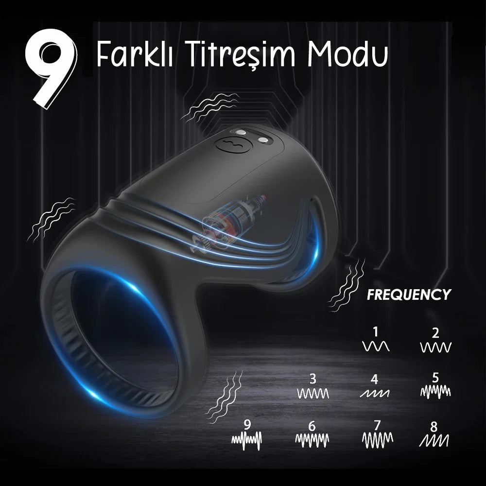 Erotikcim - Penis Vibratörü, Geçiktirici Etkili, Partnerli Kullanım - G Simülatör - Uzun Ereksiyon