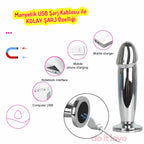 Erotikcim – Sensuella Metal Penis Titreşimli Anal Plug – Uzun Tıkaç