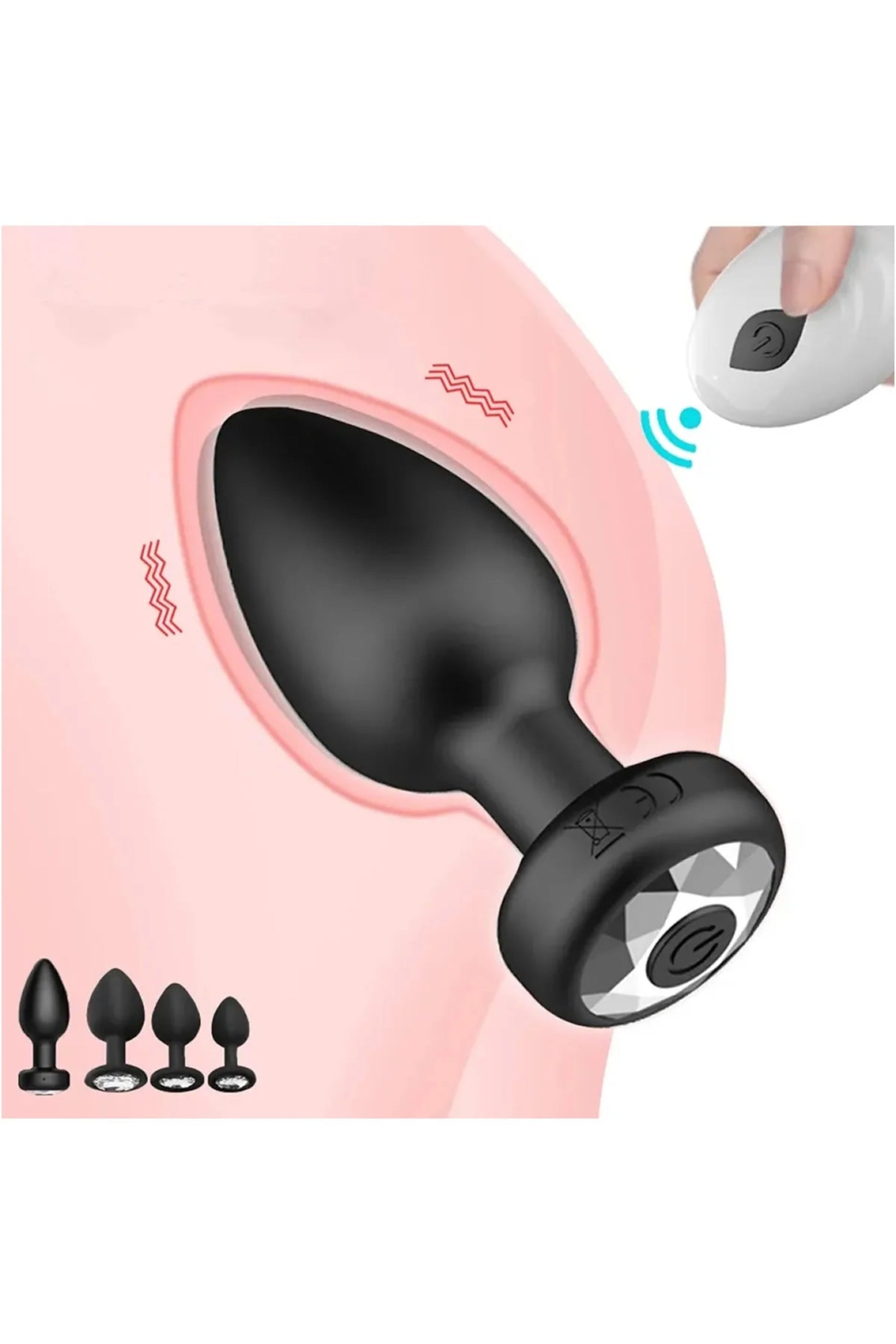 Erotikcim - Anal Tıkaç - Uzaktan Kumandalı Titreşimli Çeşitli Modlar