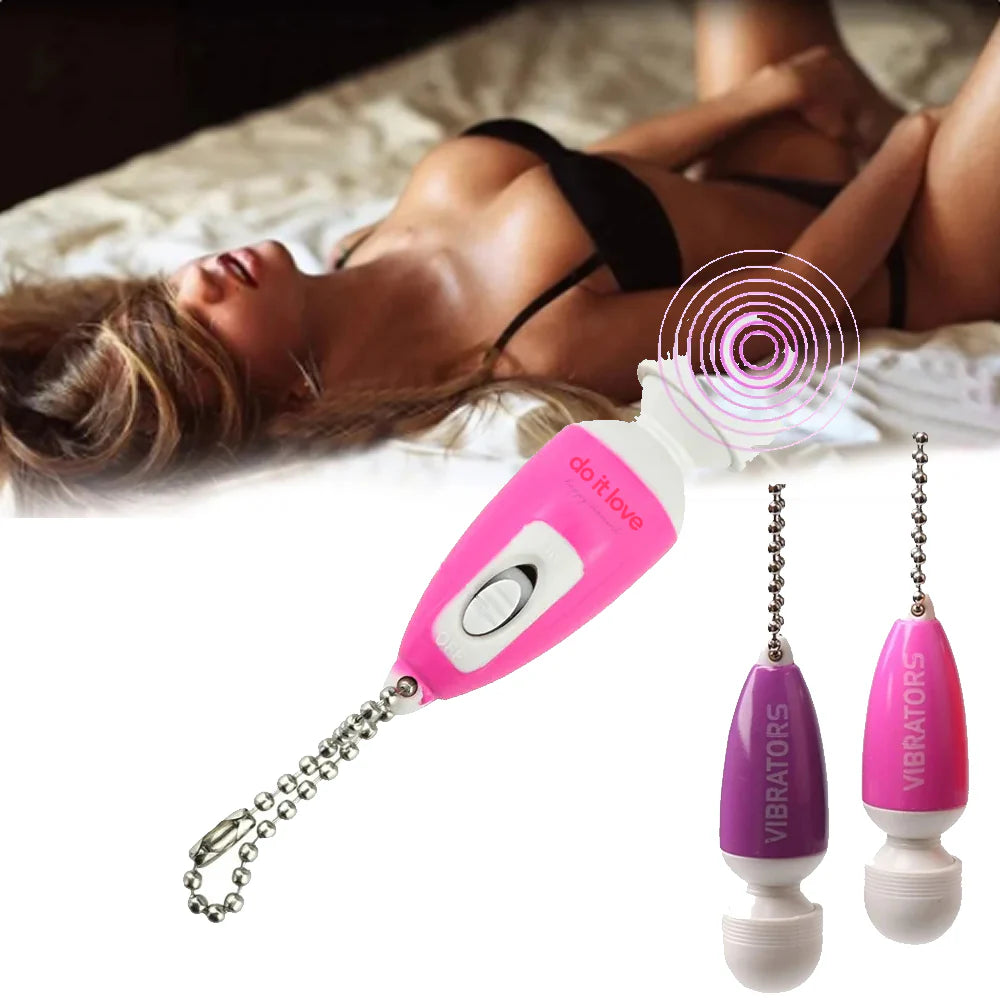 Erotikcim - Mini Vibratör - Anahtarlık Vibratör - Mini Masaj Aleti - 6cm - Pembe