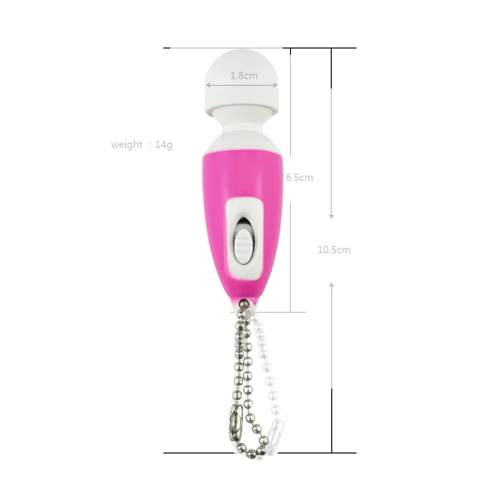 Erotikcim - Mini Vibratör - Anahtarlık Vibratör - Mini Masaj Aleti - 6cm - Pembe