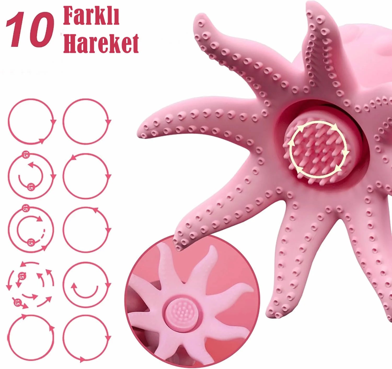 Erotikcim - Zevk Ahtapotu Meme / Göğüs Emme, Titreşim - 1 Adet