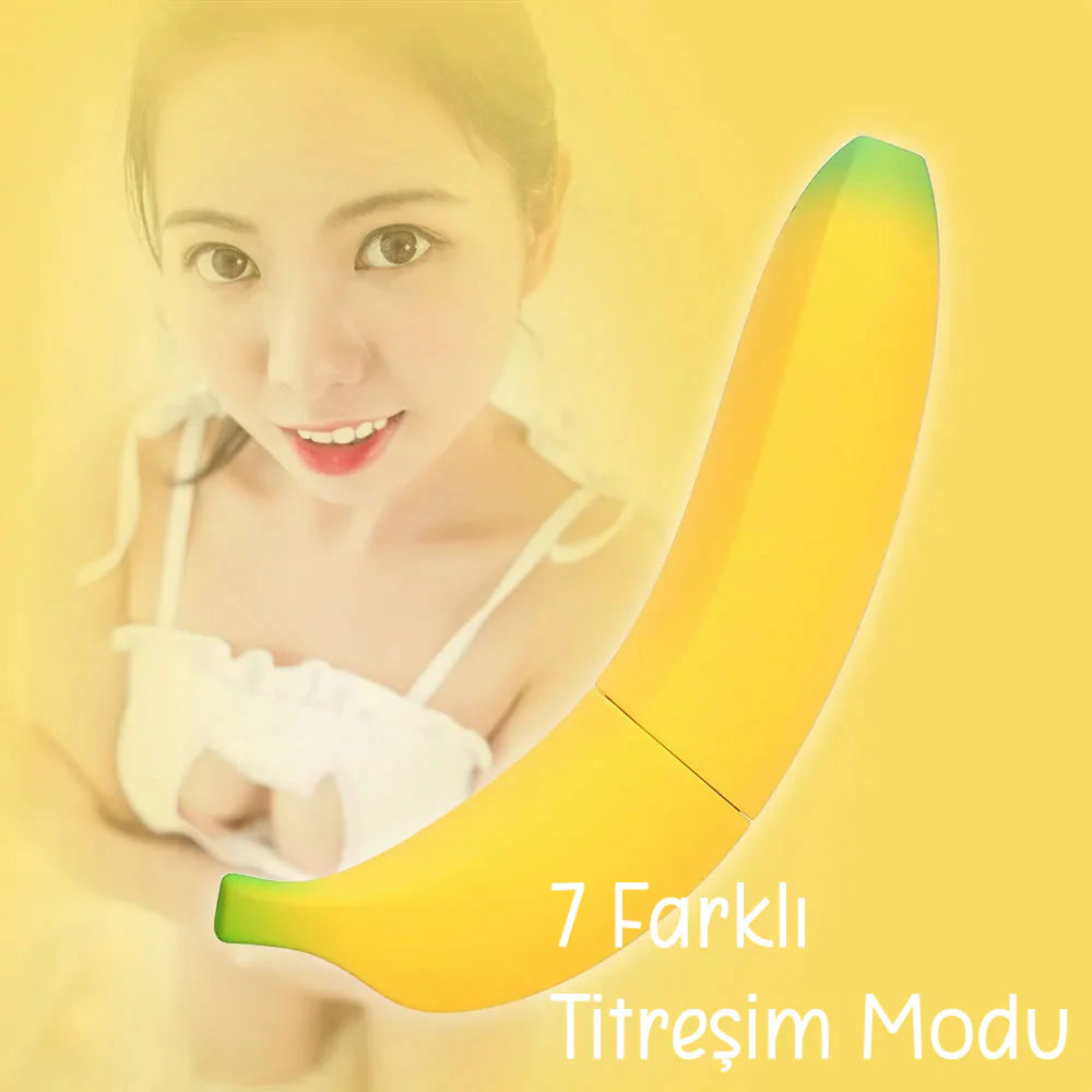 Erotikcim - Muz Vibratör, Muz Figürlü Vibratör - 7 Çeşit Titreşim Modları - Muhteşem Haz