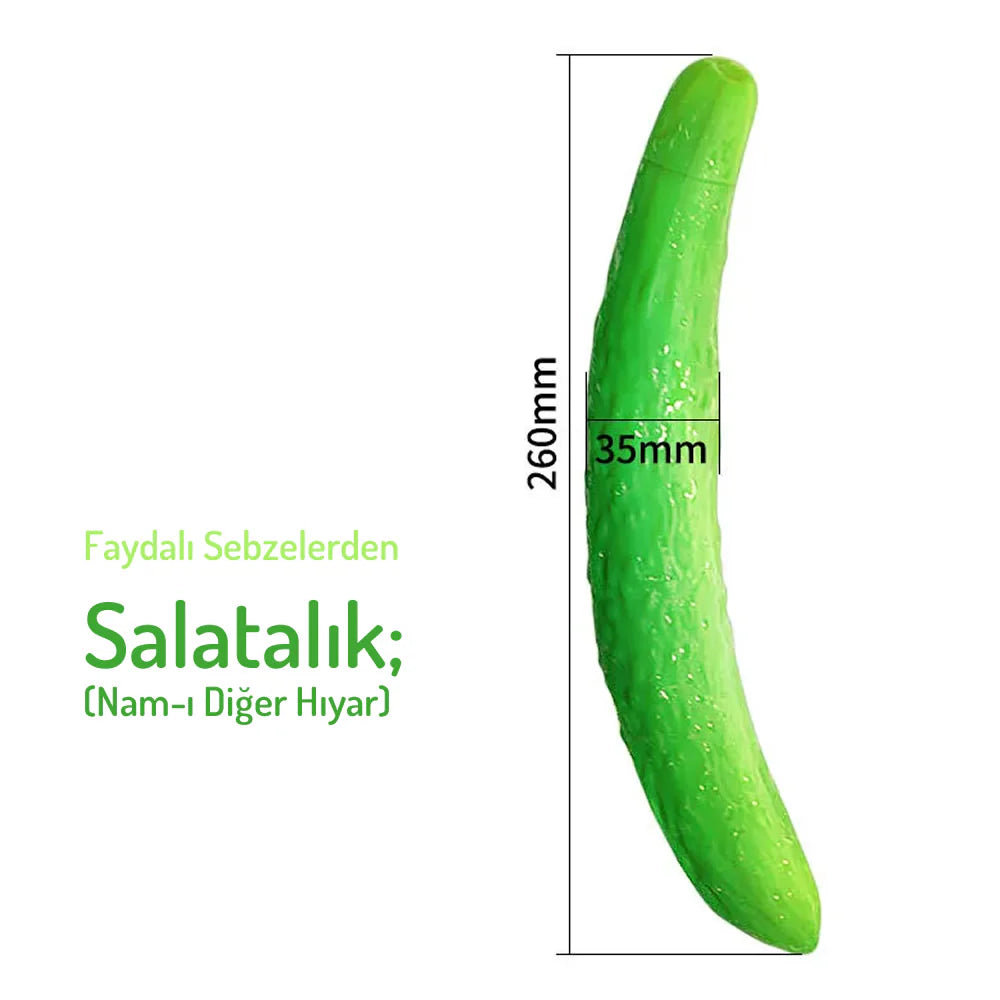 Erotikcim - Sebze Figürlü Vibratör - Uyarıcı Etki Eğlenceli Vibratör - Salatalık