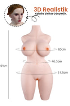 Erotikcim - 3D Kafa - Gerçek Ten - TPE Realistik Seks Mankeni - 16,5 KG - Anal, Vajina ve Göğüsler