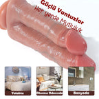 Erotikcim - Çift Başlı Dildo - Double Zevk - 19 ve 21cm Uzunluk - 4.5cm Kalınlık