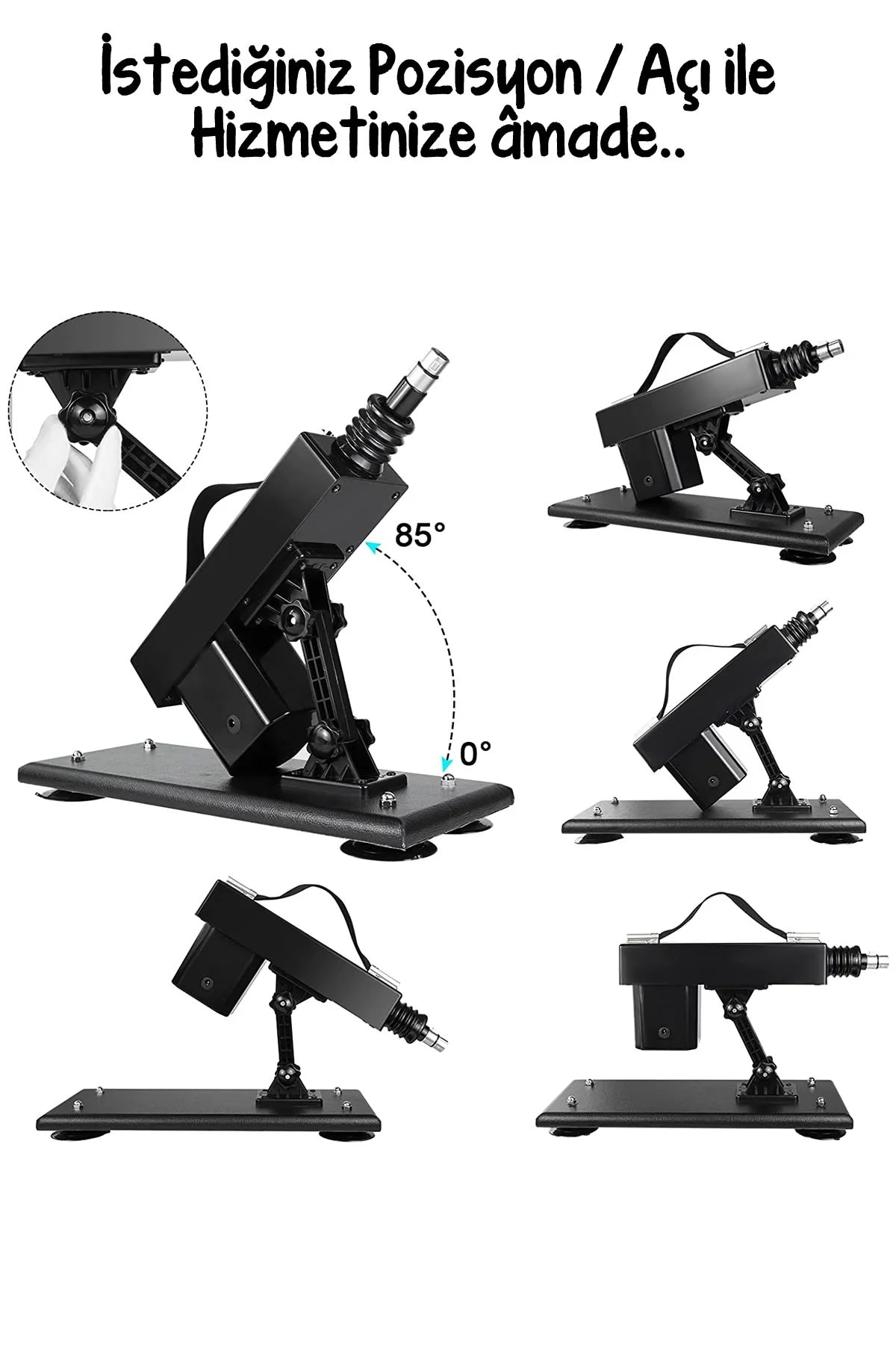 Erotikcim - Kumandalı Otomatik Seks Robotu - İleri Geri Hareket ve Titreşimli - 20cm Dildo