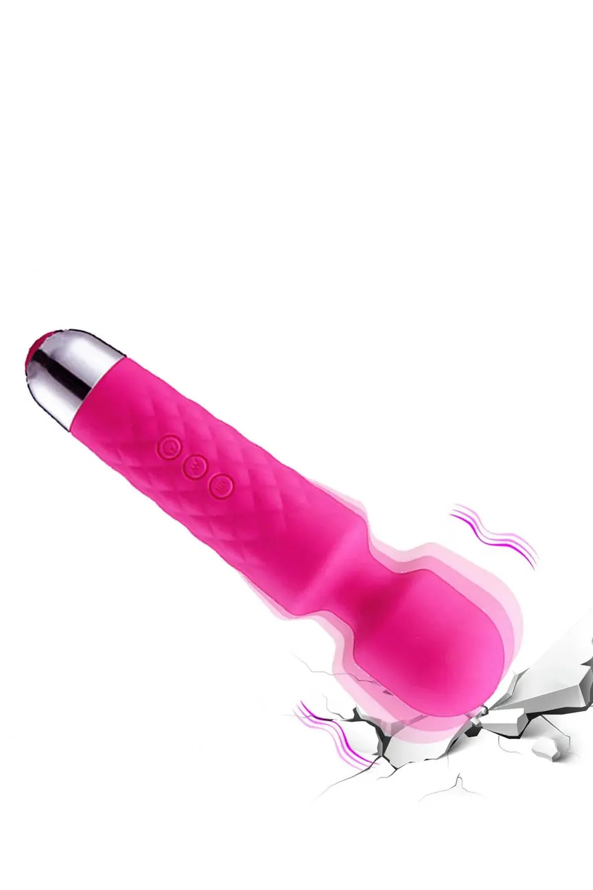 Erotikcim - 20 Titreşim 10 Mod Vibratör Masaj - Klitoris Simülatörlü - Şarjlı – Pembe