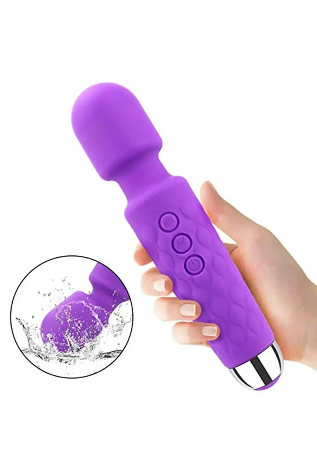 Erotikcim - 20 Titreşim 10 Mod Vibratör Masaj - Klitoris Simülatörlü - Şarjlı – Mor