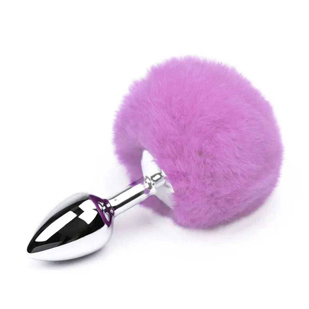 Erotikcim - Ponpon Anal Plug - 28mm - 7cm - Mor