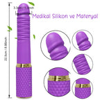 Erotikcim - Klitoris Simülatörlü - Hareketli Titreşimli Vibratör - Funny Bady - 10 Titreşim - 10 Teleskopik Hareket Modu