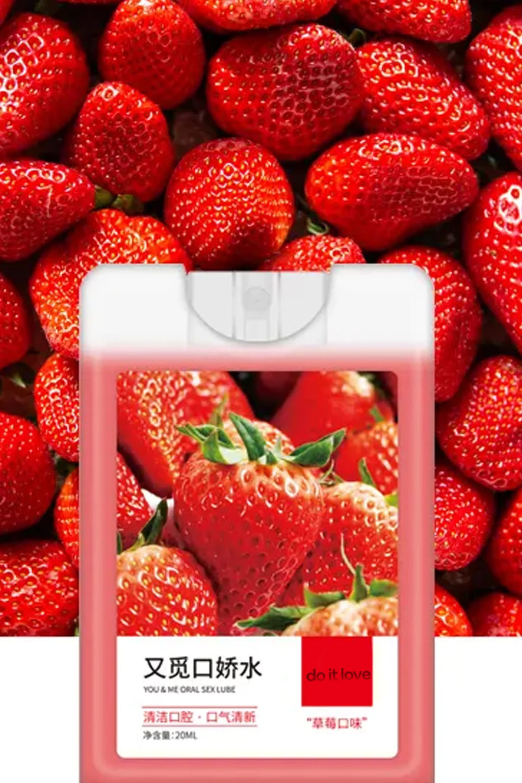 Erotikcim - Çilek Aromalı Su Bazlı Kayganlaştırıcı - 20ml - Oral ve Anal Uyumlu Sprey - Nefes Tazeler