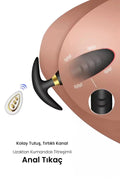 Erotikcim - Anal Vibratör - Anal Tıkaç - 10 Farklı Titreşim Modu - Silikon Titreşimli Anal Plug