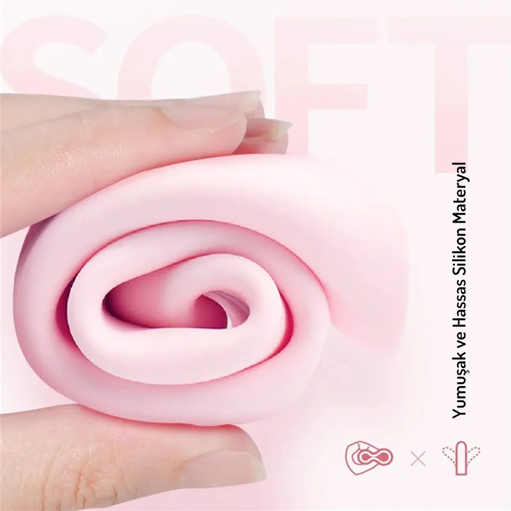 Erotikcim - Gül Vibratör, Klitoral Emme ve Titreşim - Şarjlı - Derin Haz