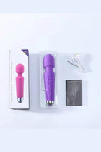 Erotikcim - 20 Titreşim 10 Mod Vibratör Masaj - Klitoris Simülatörlü - Şarjlı – Mor