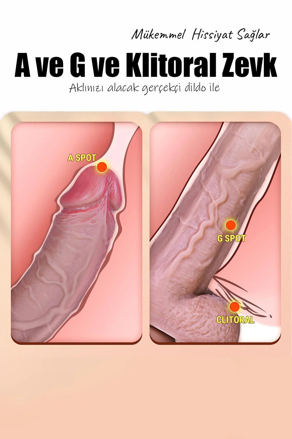 Erotikcim - Efsanevi Realistik Büyük Boy Dildo - Damarlı ve Güçlü - Vantuzlu Esnek Dildo