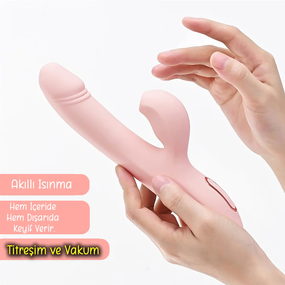 Erotikcim - Klitoris ve G Noktası Simülasyonlu - Emme ve Titreşim Fonksiyonlu - Vibratör