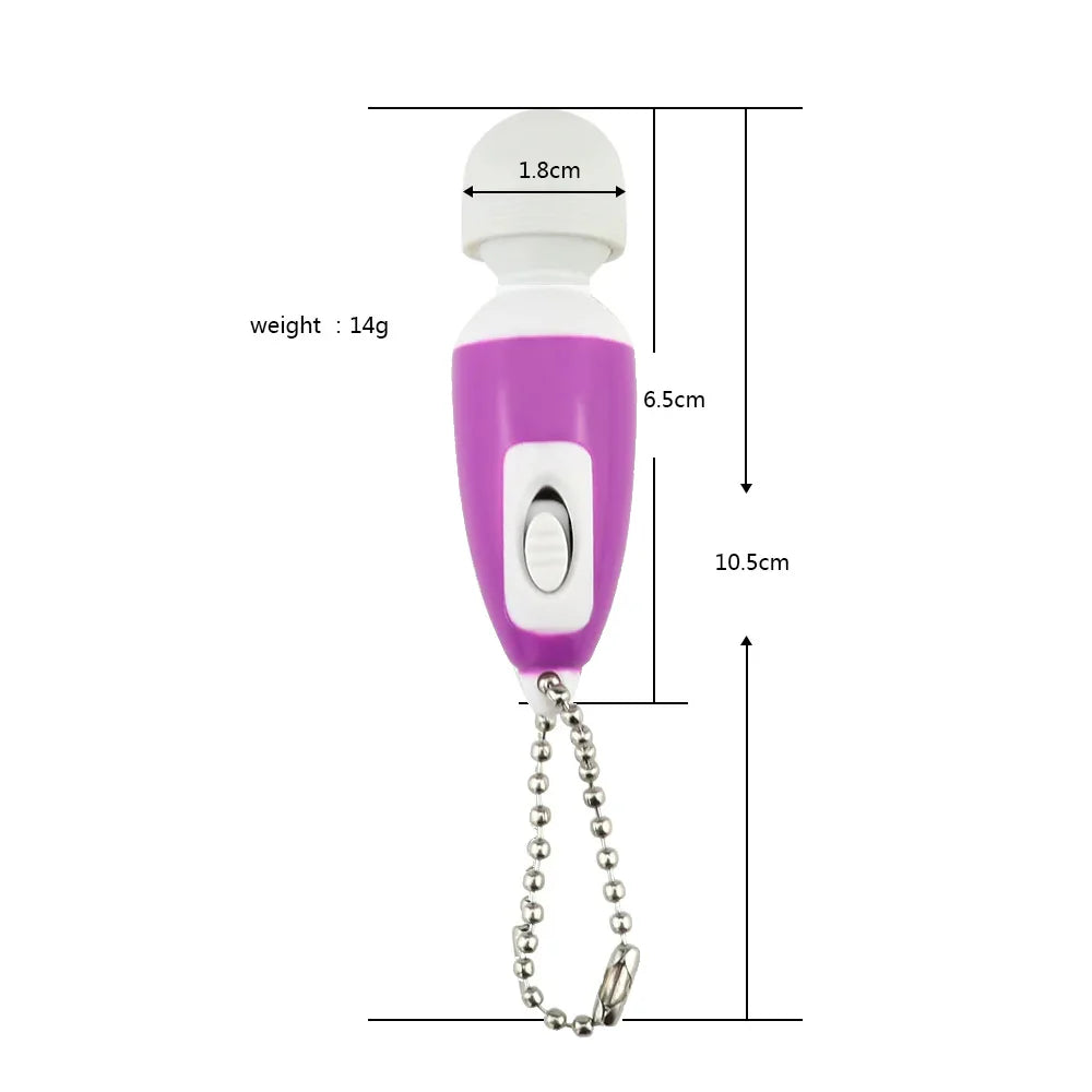Erotikcim - Mini Vibratör - Anahtarlık Vibratör - Mini Masaj Aleti - 6cm - Mor