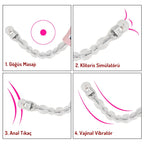 Erotikcim - Silikon Boğumlu Anal Vibratör - Güçlü Titreşim Modları - Derinliklerinizi Keşfedin