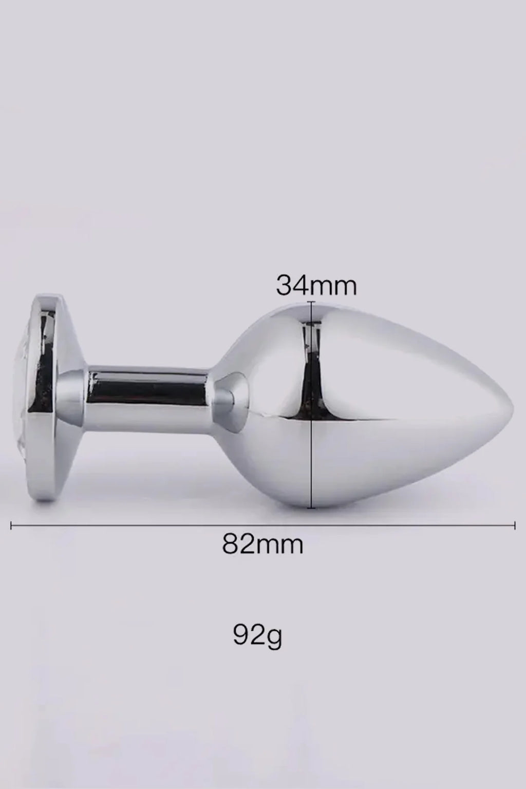 Erotikcim - Çelik Anal Plug Tıkaç - 8cm Uzunluk - 34mm Çap - Orta Boy