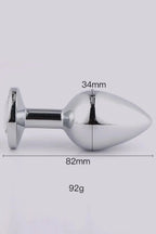 Erotikcim - Çelik Anal Plug Tıkaç - 8cm Uzunluk - 34mm Çap - Orta Boy