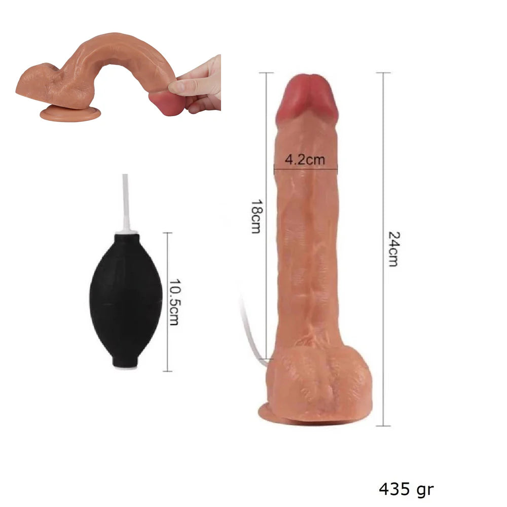 Erotikcim - Boşalan Dildo - Pompalı Fırşkıran Dildo - Gerçekçi İlişki Deneyimi