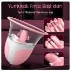 Erotikcim - Göğüs Ucu Vibratörü, Gıdıklama, Yalama, Orgazm ve Zevk Artırıcı, G Noktası Simülatörü, 10 Rotasyon