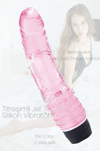 Erotikcim- Jel Dokulu Yumuşak Titreşimli Realistik Dildo - İpeksi Dokunuş